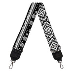 Black And White Indian Elephant Print Bag Strap
