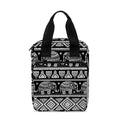 Black And White Indian Elephant Print Bible Tote Bag