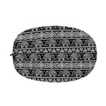 Black And White Indian Elephant Print Car Side Mirror Covers