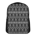 Black And White Indian Elephant Print Casual Backpack