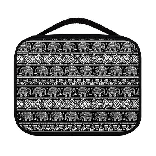 Black And White Indian Elephant Print Classic Bible Case