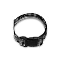 Black And White Indian Elephant Print Dog Collar