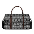Black And White Indian Elephant Print Duffel Bag