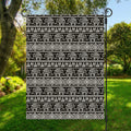 Black And White Indian Elephant Print Garden Flag
