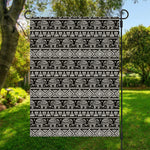 Black And White Indian Elephant Print Garden Flag