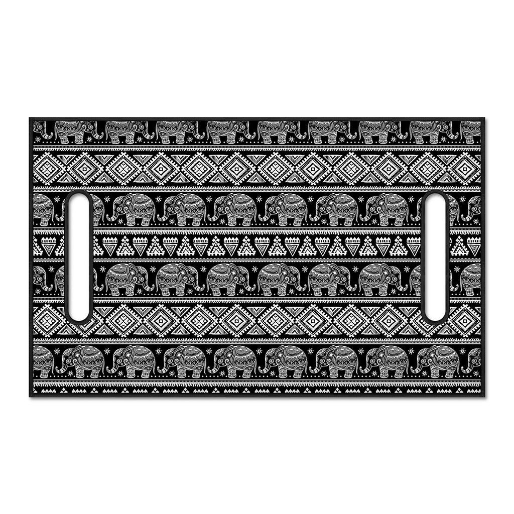 Black And White Indian Elephant Print Golf Cart Seat Cover