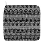 Black And White Indian Elephant Print Hand Towel