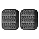 Black And White Indian Elephant Print Handle Covers