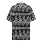 Black And White Indian Elephant Print Hawaiian Shirt