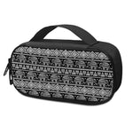 Black And White Indian Elephant Print Insulin Cooler Travel Case