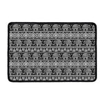 Black And White Indian Elephant Print Kitchen Mat