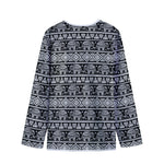Black And White Indian Elephant Print Long Sleeve Short Coat