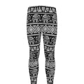 Black And White Indian Elephant Print Men's Leggings