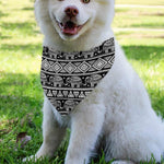 Black And White Indian Elephant Print Over The Collar Dog Bandana