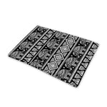 Black And White Indian Elephant Print Pet Cooling Mat Cover