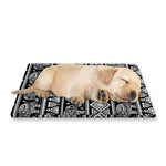 Black And White Indian Elephant Print Pet Cooling Mat Cover