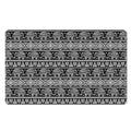 Black And White Indian Elephant Print Polyester Doormat