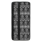 Black And White Indian Elephant Print Refrigerator Handle Covers