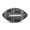 Black And White Indian Elephant Print Rugby Ball