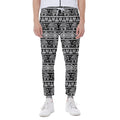 Black And White Indian Elephant Print Joggers