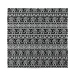 Black And White Indian Elephant Print Silk Bandana