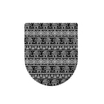 Black And White Indian Elephant Print Toilet Lid Cover
