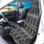 Black And White Indian Elephant Print Waterproof Car Seat Cover