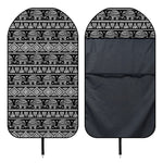 Black And White Indian Elephant Print Waterproof Car Seat Cover