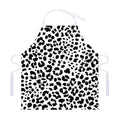Black And White Jaguar Pattern Print Adjustable Apron