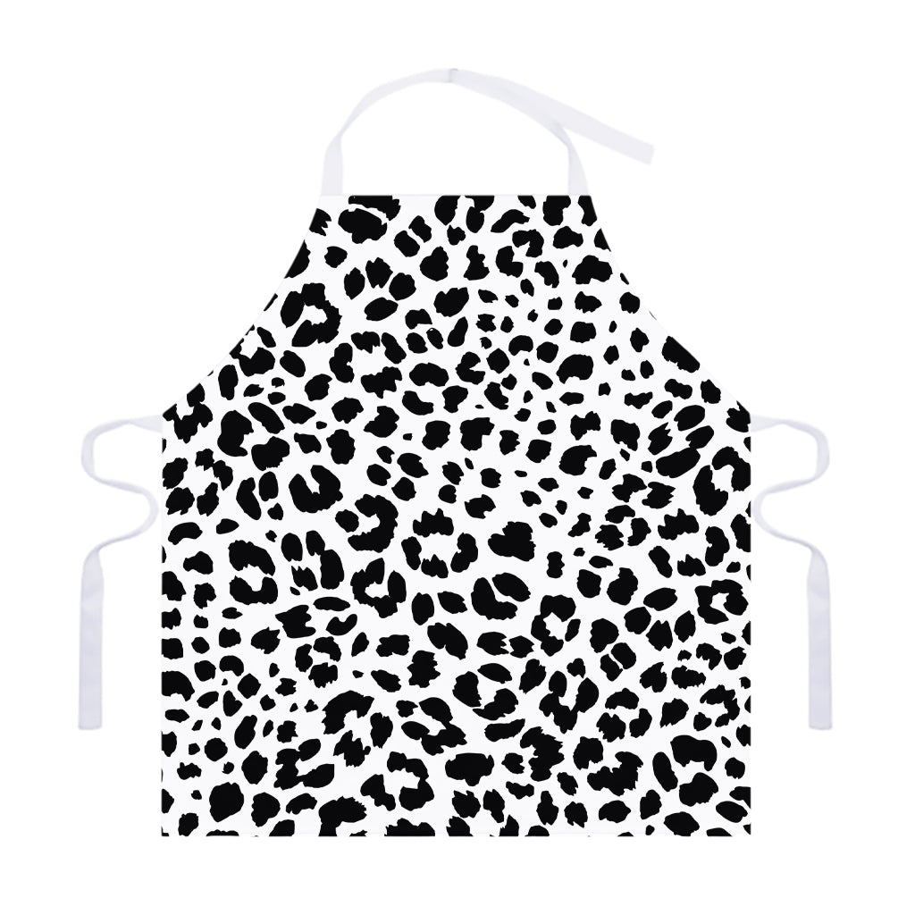 Black And White Jaguar Pattern Print Adjustable Apron