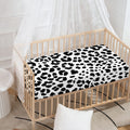 Black And White Jaguar Pattern Print Baby Crib Sheet