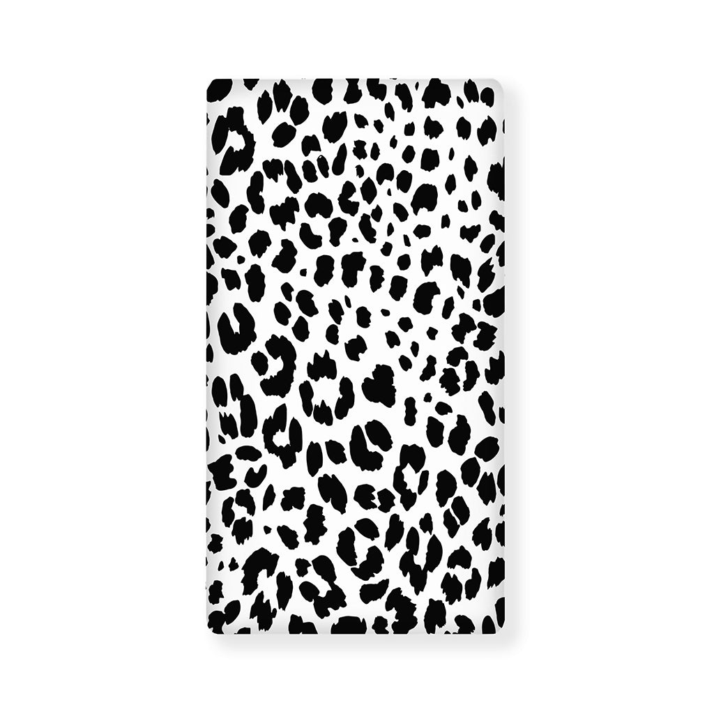 Black And White Jaguar Pattern Print Baby Crib Sheet