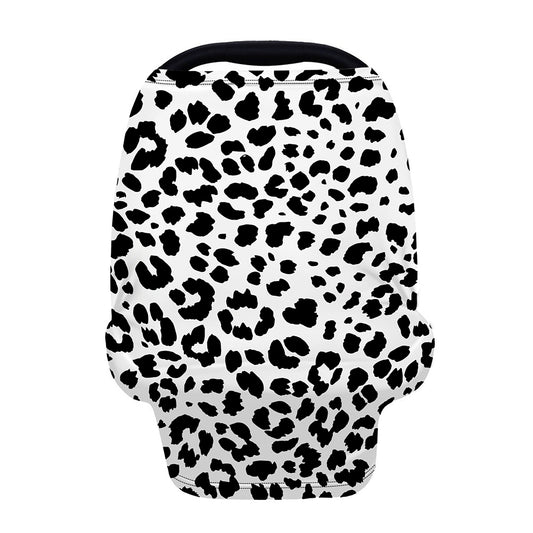 Black And White Jaguar Pattern Print Baby Seat Cover