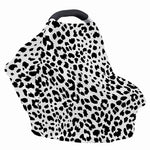 Black And White Jaguar Pattern Print Baby Seat Cover