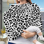Black And White Jaguar Pattern Print Baby Seat Cover