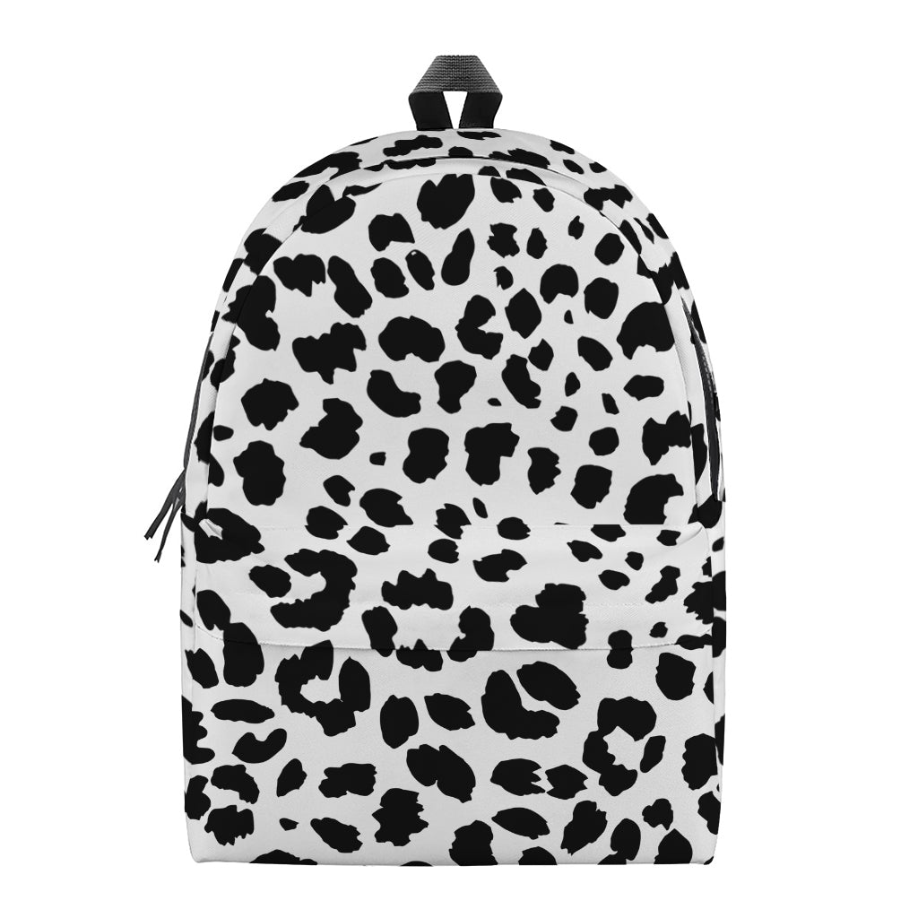 Black And White Jaguar Pattern Print Backpack