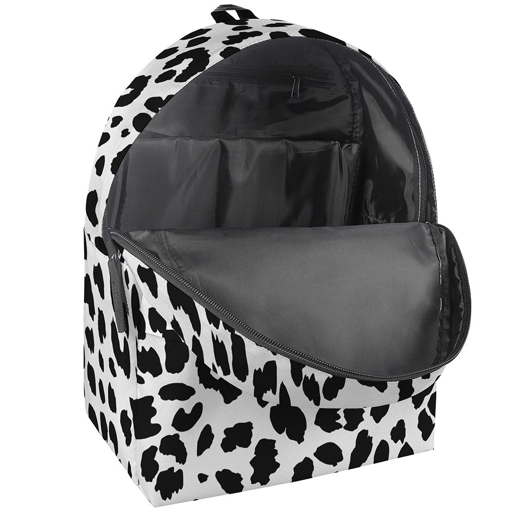 Black And White Jaguar Pattern Print Backpack