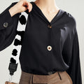 Black And White Jaguar Pattern Print Bag Strap