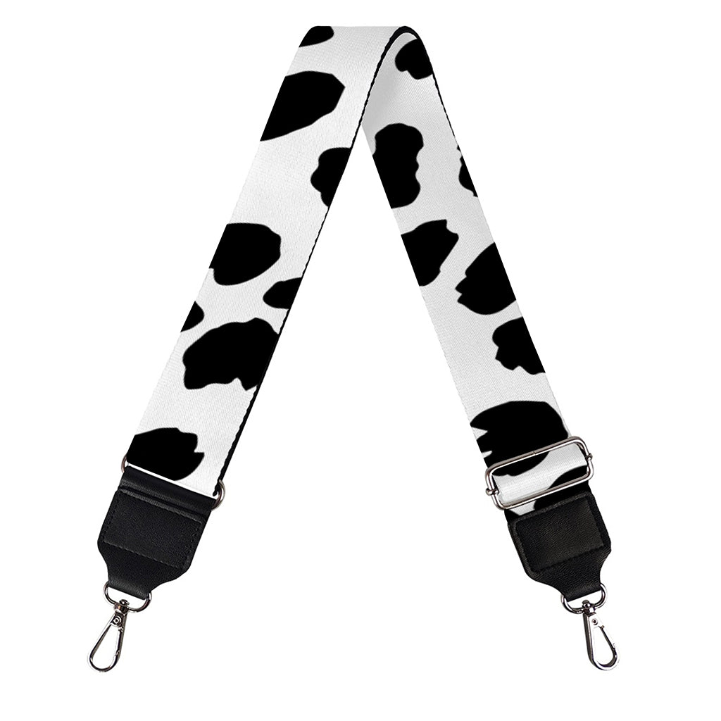 Black And White Jaguar Pattern Print Bag Strap