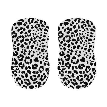 Black And White Jaguar Pattern Print Bar Stool Covers