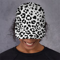 Black And White Jaguar Pattern Print Baseball Cap