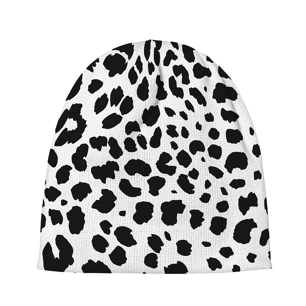 Black And White Jaguar Pattern Print Beanie