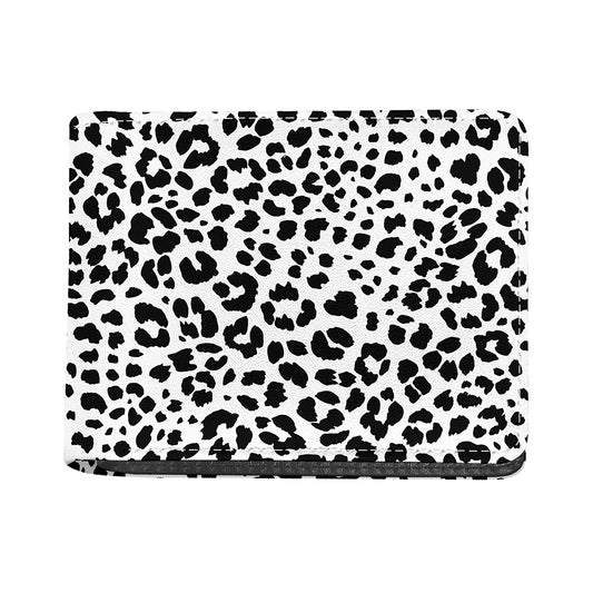 Black And White Jaguar Pattern Print Bifold Wallet