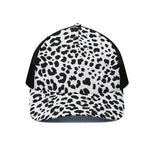 Black And White Jaguar Pattern Print Black Mesh Trucker Cap