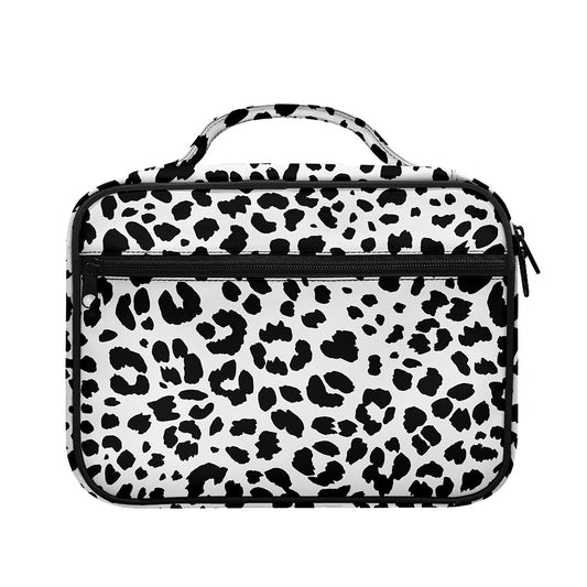 Black And White Jaguar Pattern Print Briefcase Bible Bag