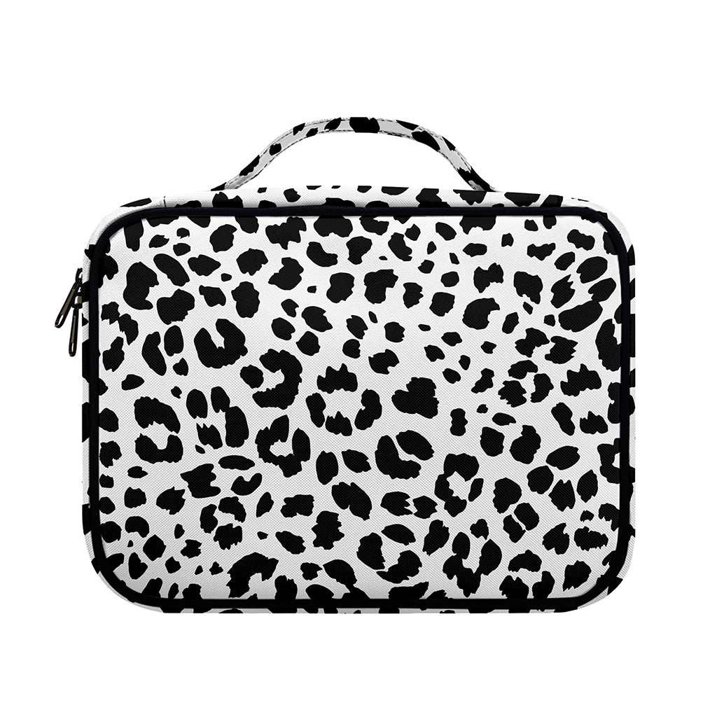Black And White Jaguar Pattern Print Briefcase Bible Bag