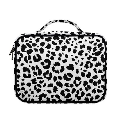 Black And White Jaguar Pattern Print Briefcase Bible Bag