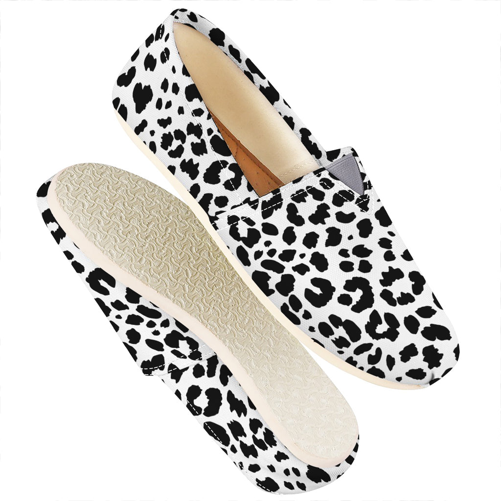 Black And White Jaguar Pattern Print Casual Shoes