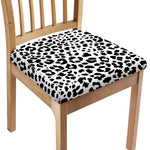 Black And White Jaguar Pattern Print Chair Cushion Cover