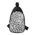 Black And White Jaguar Pattern Print Sling Bag